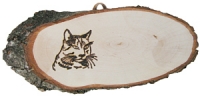 Rindenscheiben aus Ahornholz, mittel, Mae ca. 20 x 8 cm